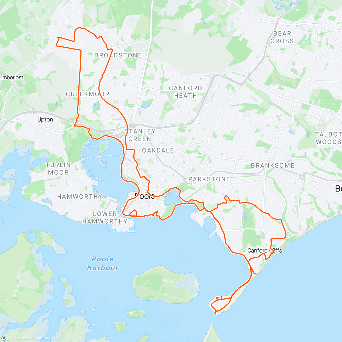 Map of the activity, Thursday Ride: Down to the beach 🏖️