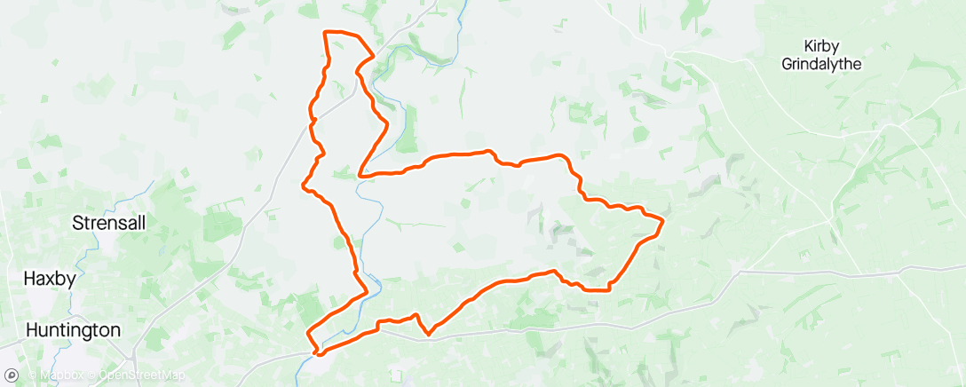 Map of the activity, Ride out with Leo, considerably hung over