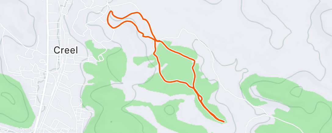 Карта физической активности (Trail le matin)