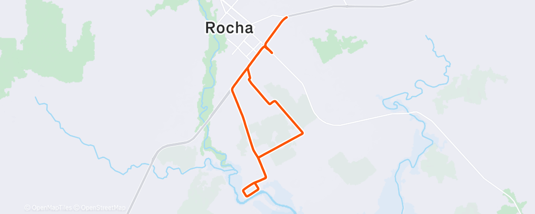 Map of the activity, Carrera por la mañana