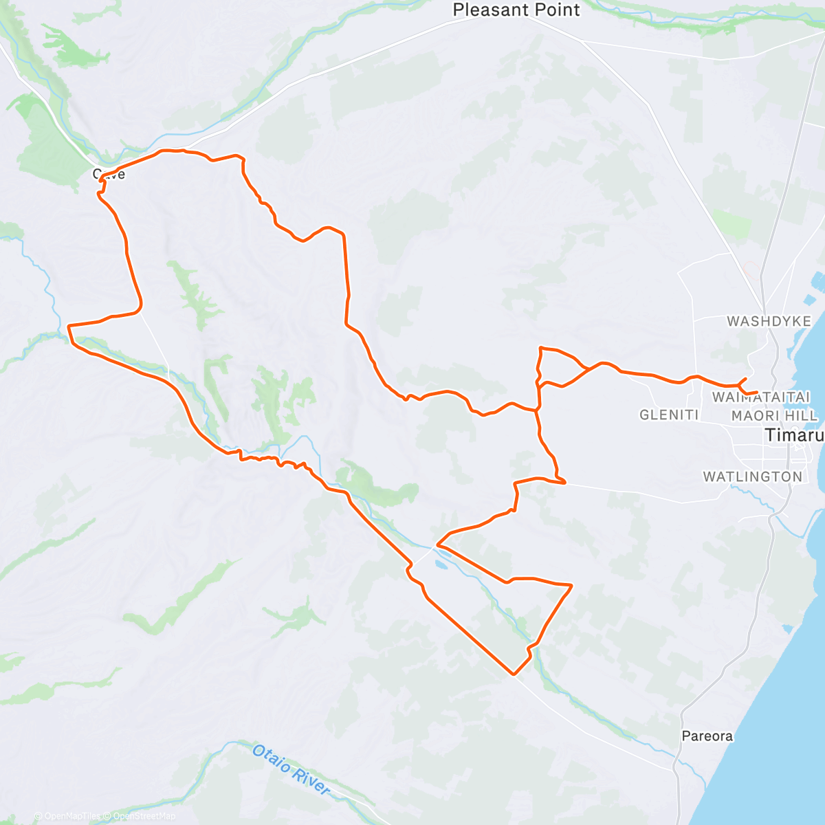 Map of the activity, Morning Ride