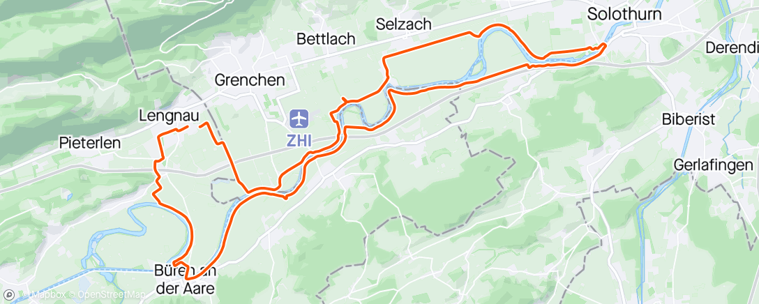 Mapa da atividade, gravel Training Lengnau Solothurn Büren a/A Lengnau
