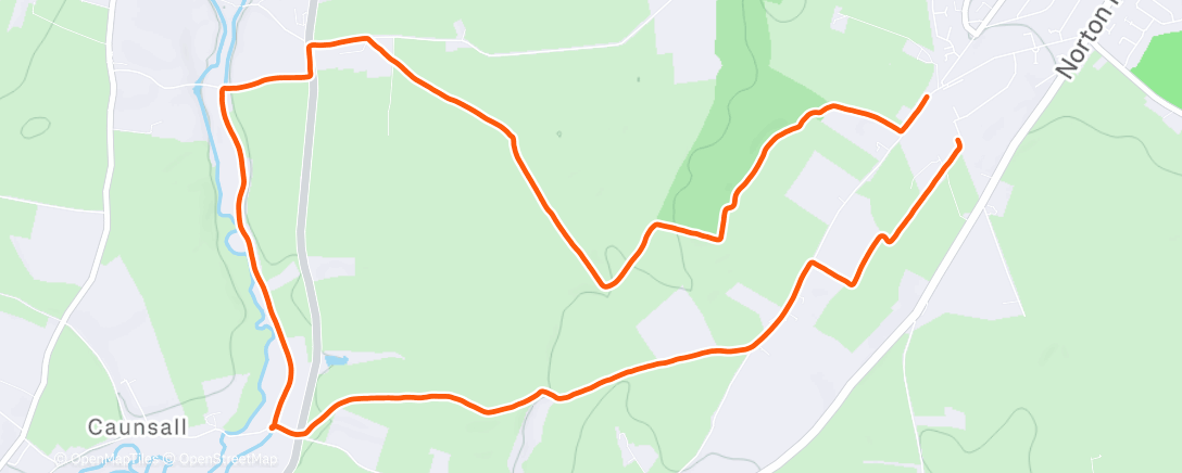 Map of the activity, Morning Trail Run