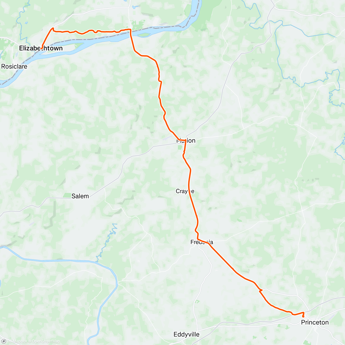 Map of the activity, HOTS I’m three full days in and have 137.5/400 miles