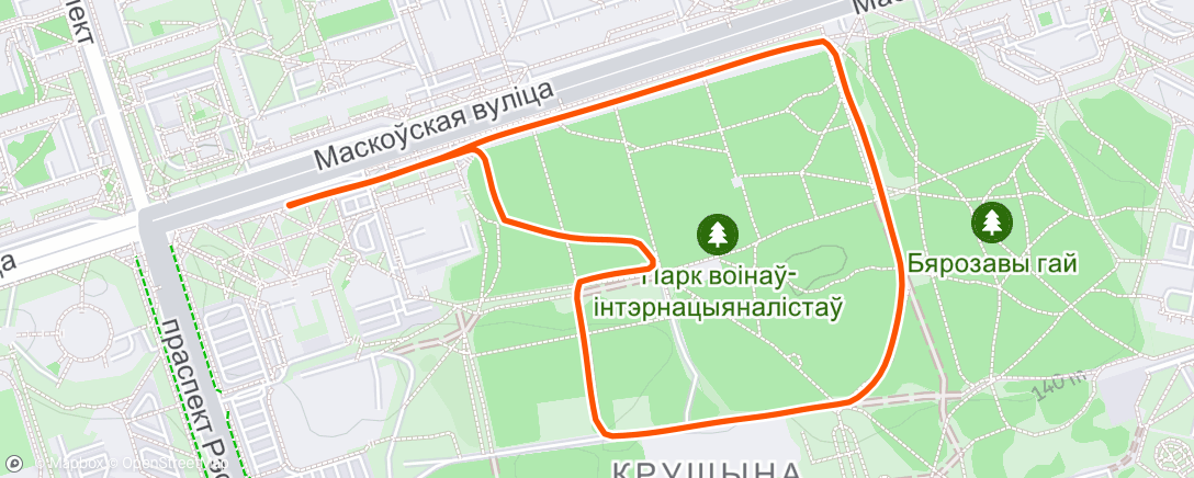 Map of the activity, Третий новогодний московский забег