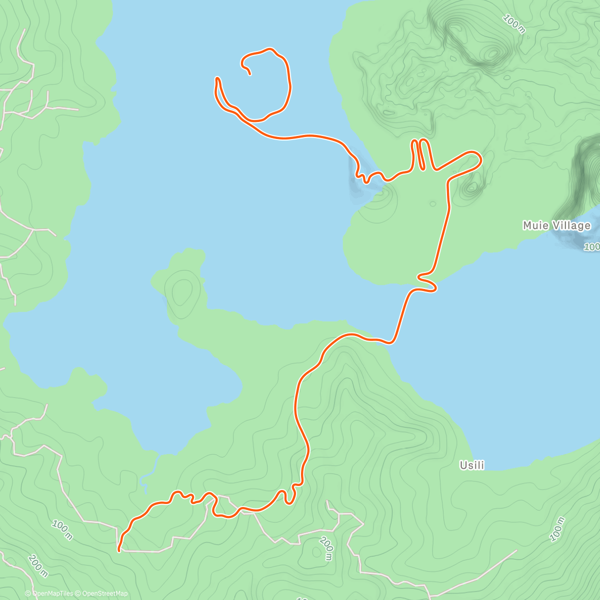 アクティビティ「Zwift - Watopia」の地図