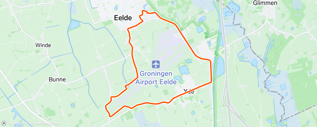 Map of the activity, Avondloop