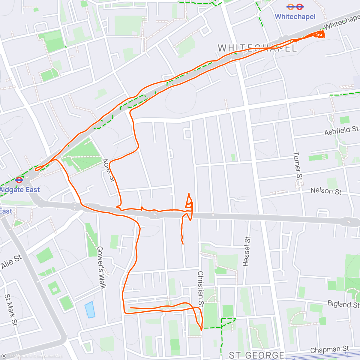 Map of the activity, Bookbike