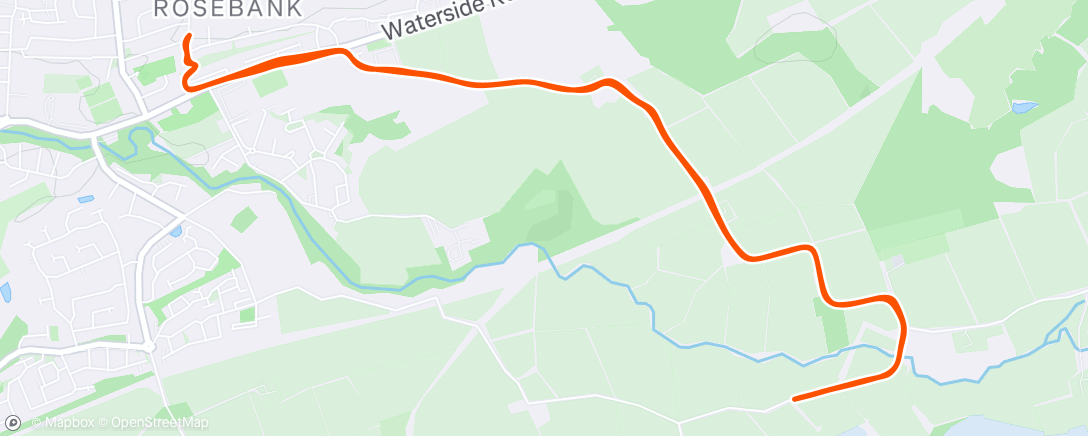 Map of the activity, Afternoon Run