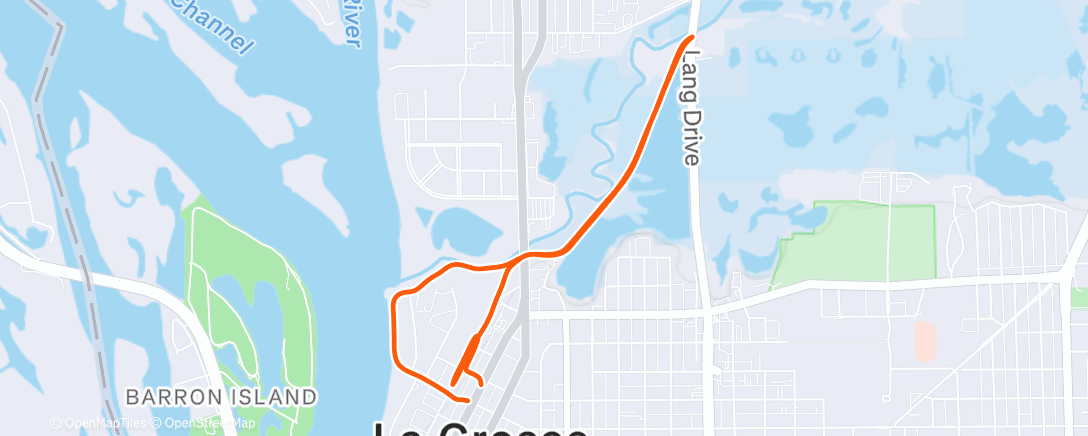 Map of the activity, Morning Run