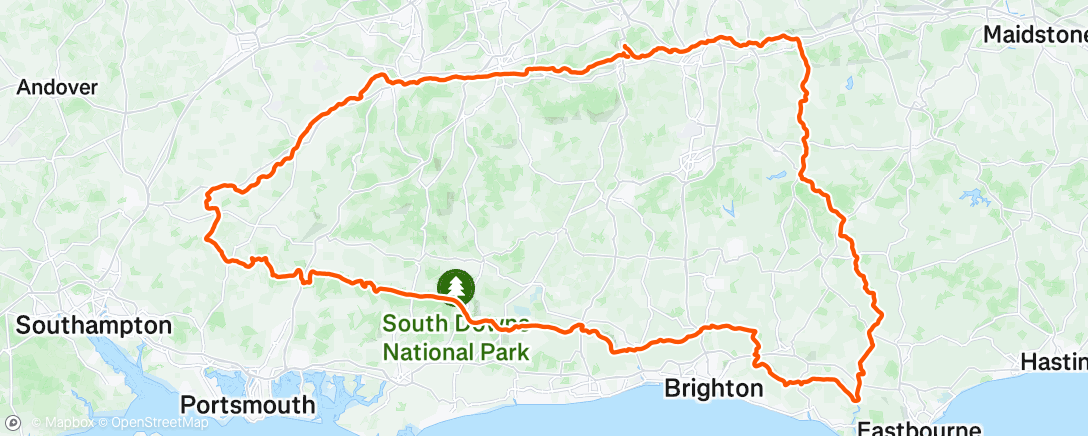 Map of the activity, Winter Downs 200 - 3 types of fun. 11th overall, 9th male and 2nd MV50 (Official 63:29:44)