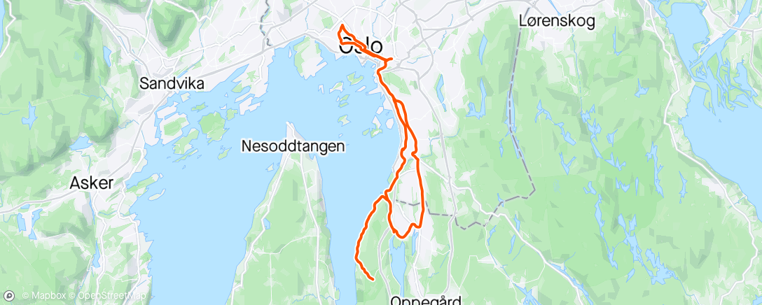 Map of the activity, Oslo Dawn Patrol 🚧 🔙 ☕️