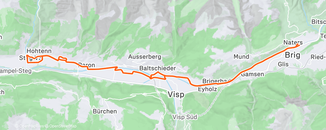 Map of the activity, Fahrt am Nachmittag