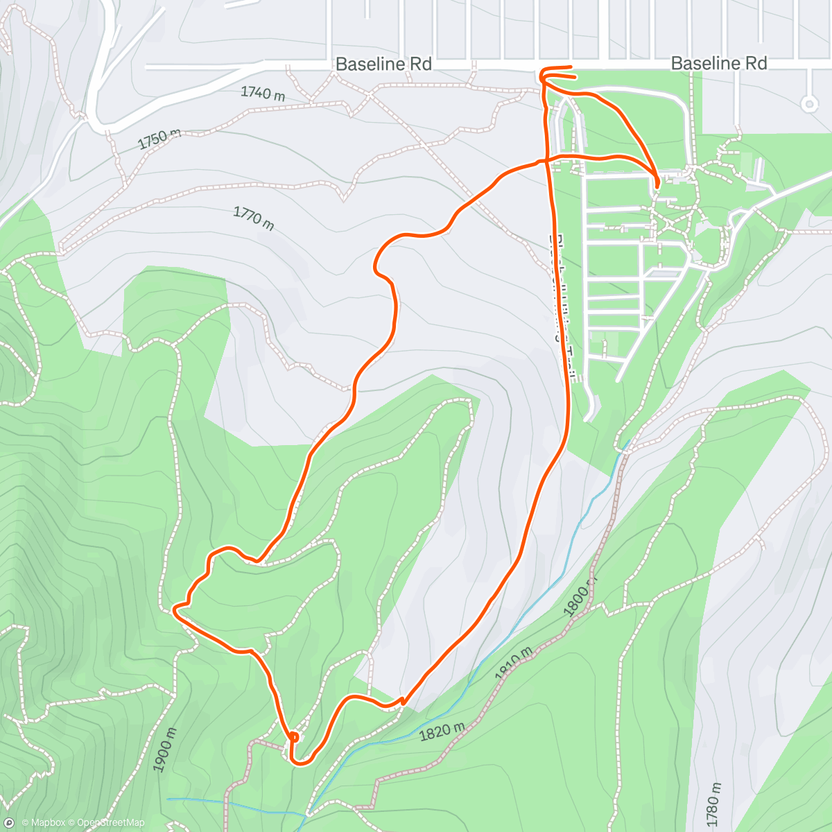 Map of the activity, Chautauqua Park