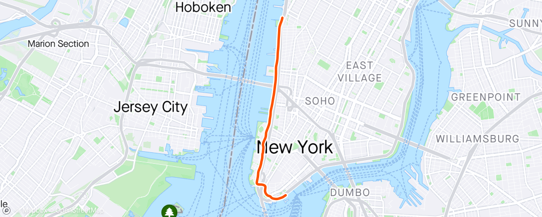 Map of the activity, 🌤 Up The Sunset-Lit Hudson and Into The West Village 🌤