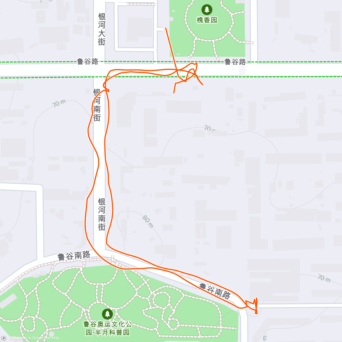 Map of the activity, 午后骑行