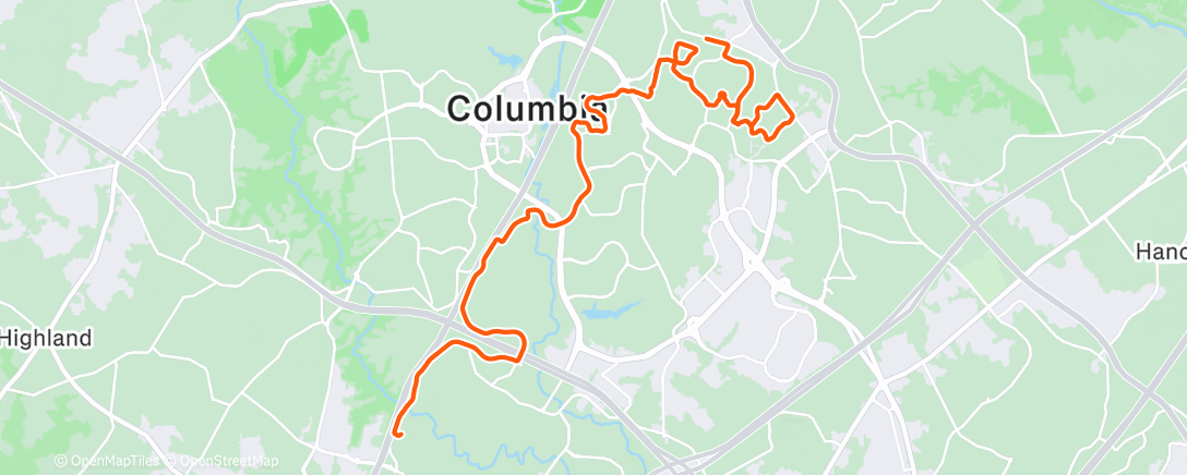 Карта физической активности (Afternoon Ride)