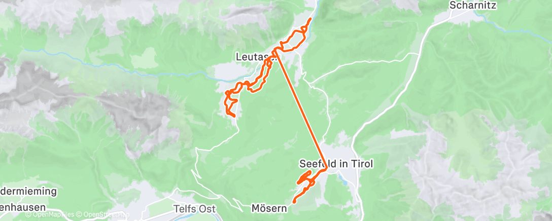 Map of the activity, Seefeld und Leutasch😎🥳💃