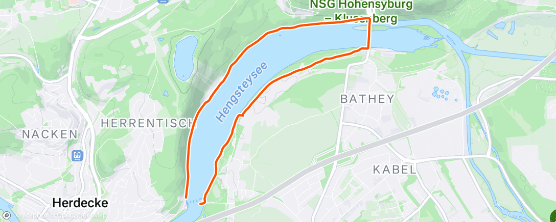 Map of the activity, Herdecke GA1   2025: 323.45km