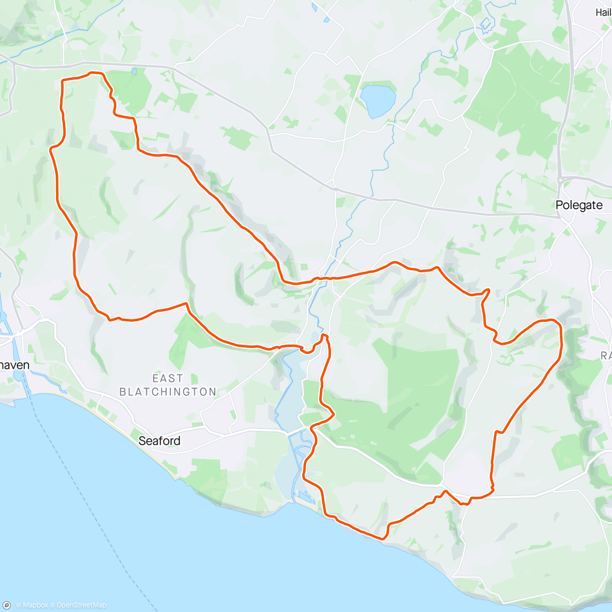 Mapa da atividade, LDWA Sussex Marathon