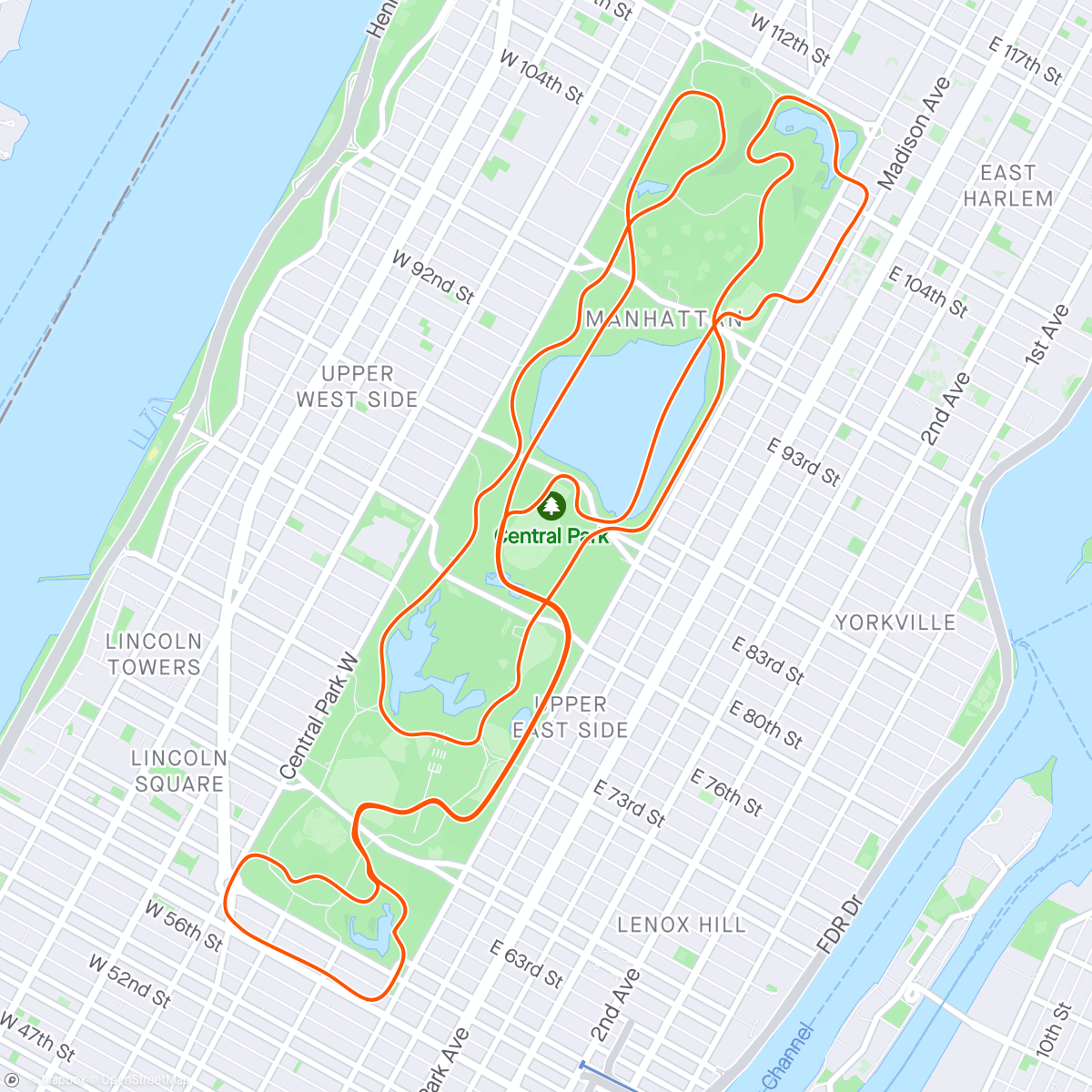 Mapa da atividade, Zwift - SST (Med) in New York