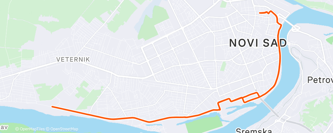 Map of the activity, Morning Run