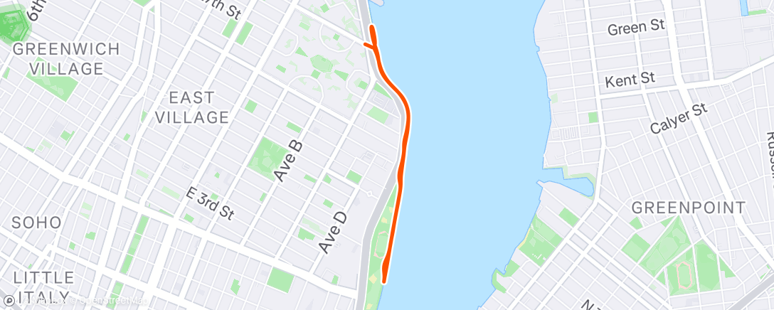 Map of the activity, Morning Run