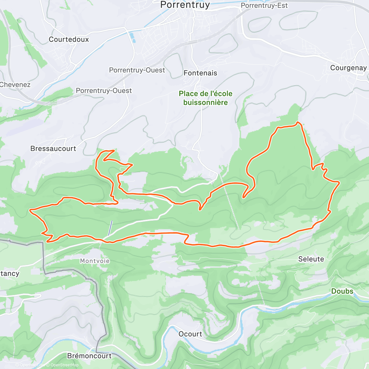 Map of the activity, Courgenay Échelles Montvoie Grotte St Nicolas