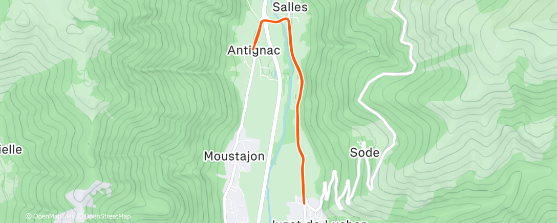 Mappa dell'attività Reprise course à pied