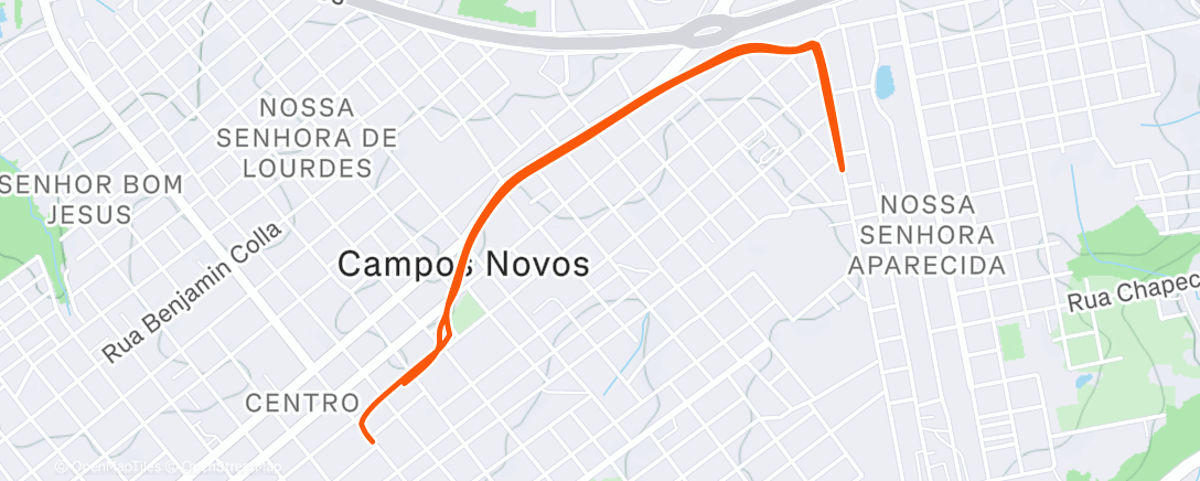 Map of the activity, Morning Run