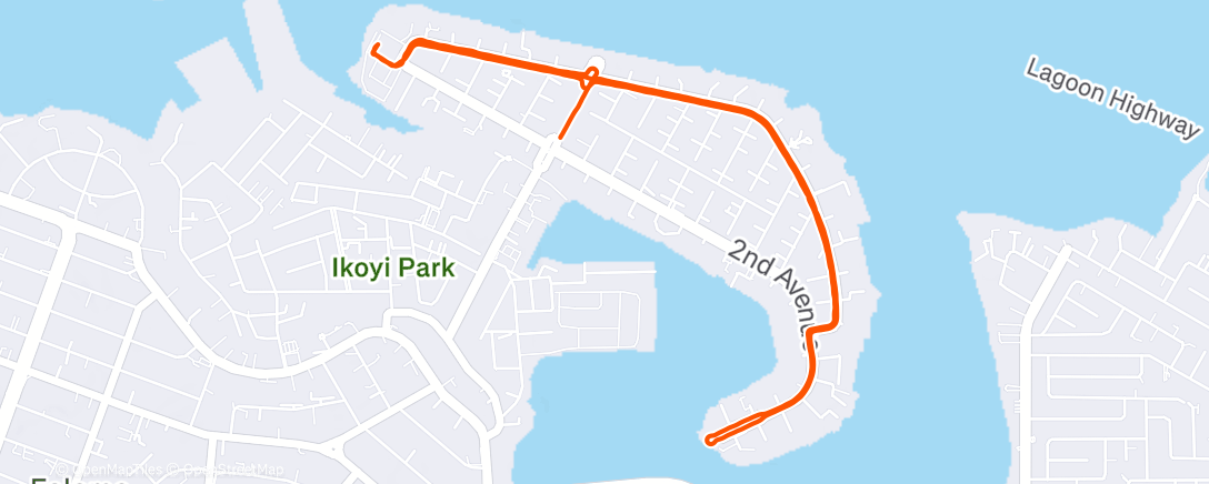 Map of the activity, Morning Walk