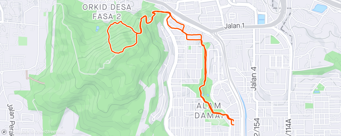 Map of the activity, Mixed park + Besi 1 loop