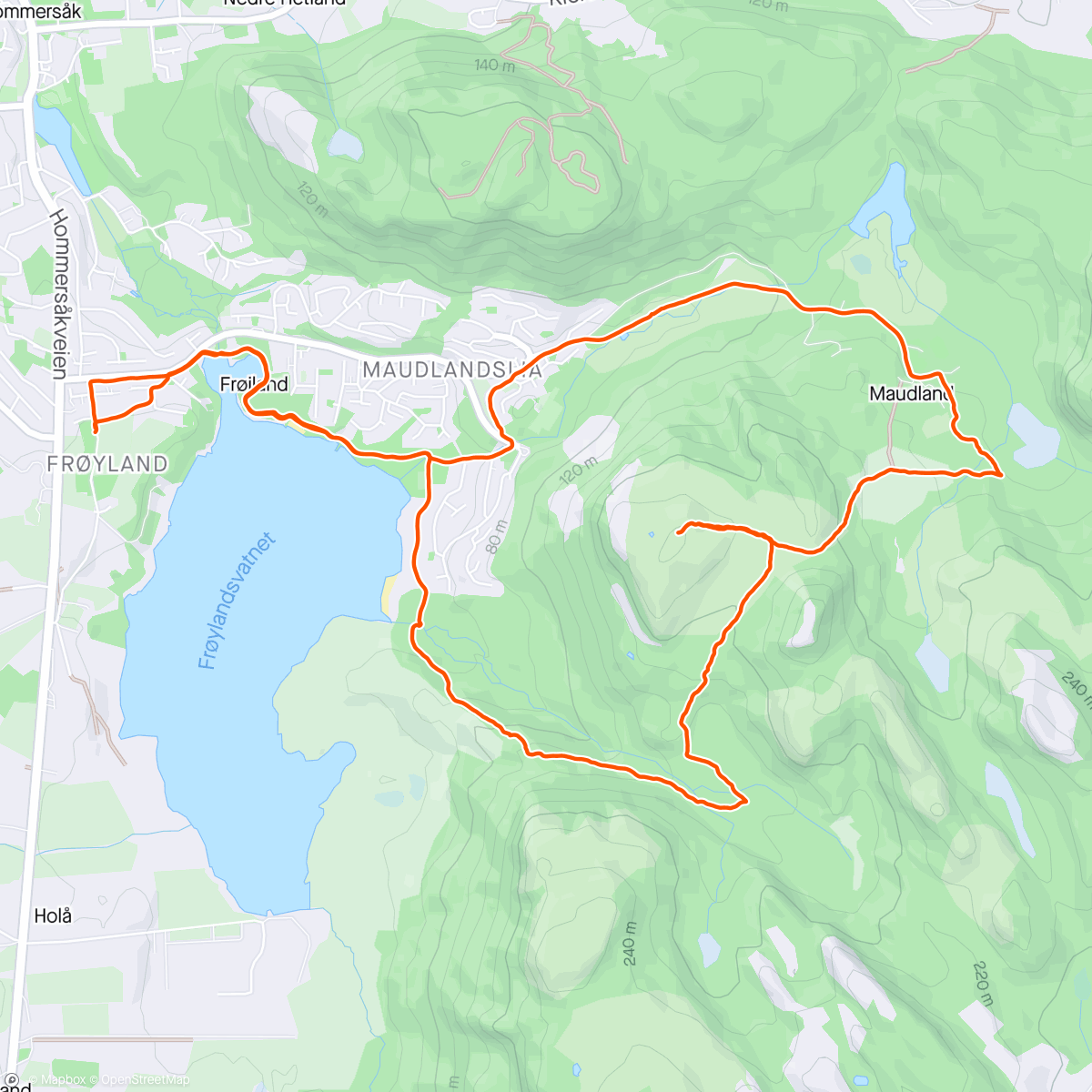 Map of the activity, Eilevfjell