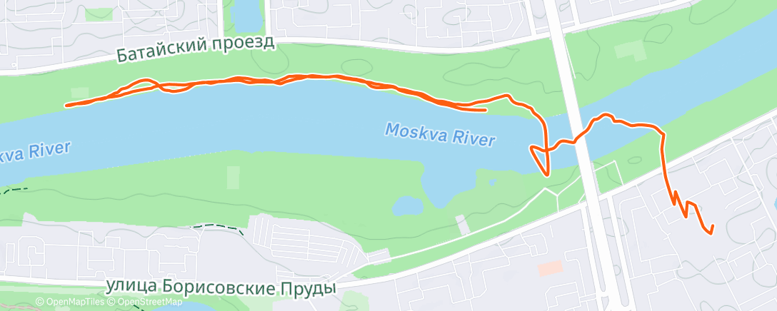 Map of the activity, Утренний забег