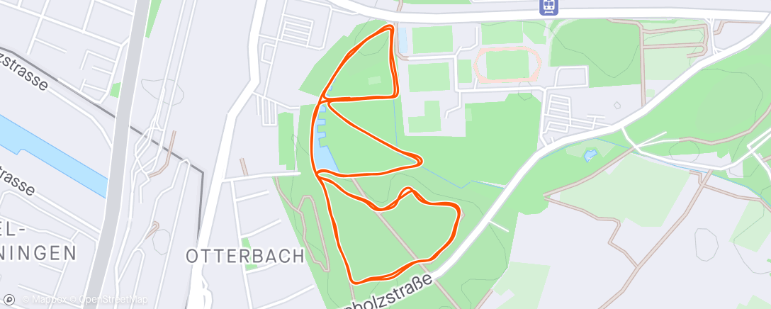 Map of the activity, Dreiländergarten parkrun
