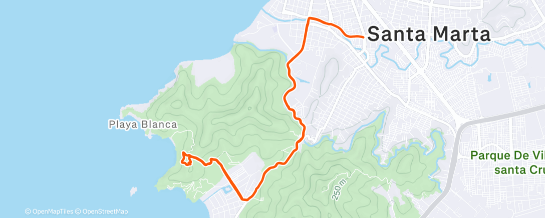 Map of the activity, Morning Trail Run