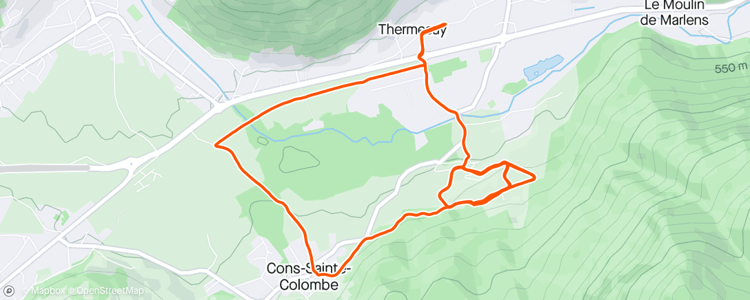 Map of the activity, Tempo 25' sur le tour du chatellet