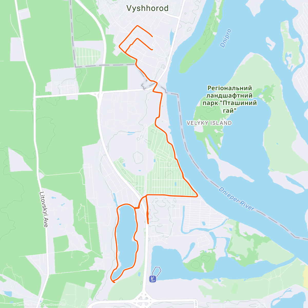 Map of the activity, Short MNSTRK Rocinante Ride