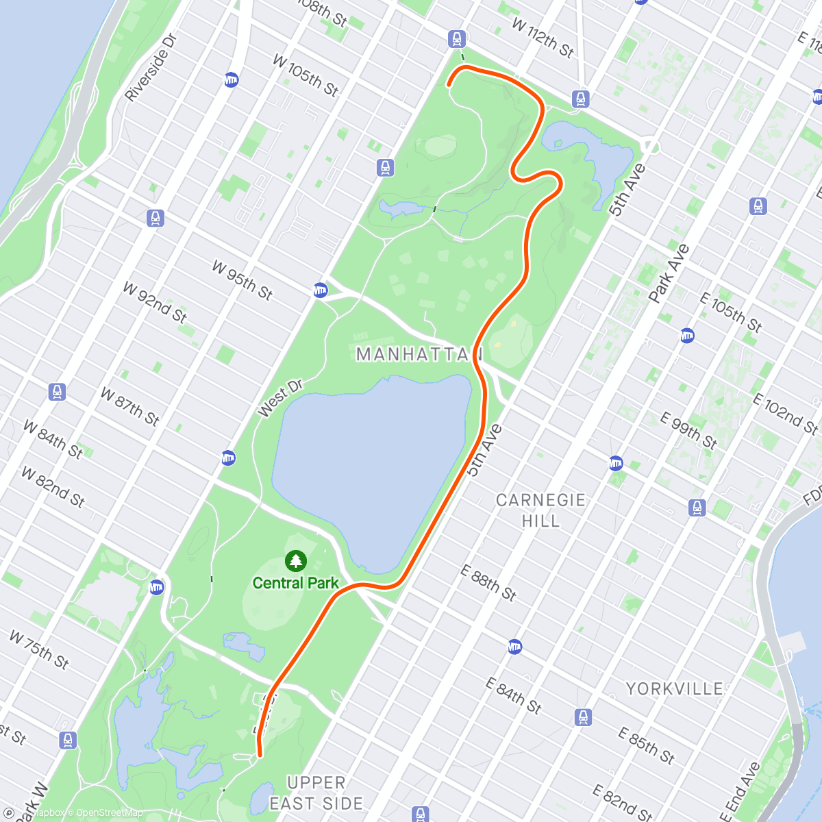 Kaart van de activiteit “Zwift - Park Perimeter Loop in New York”