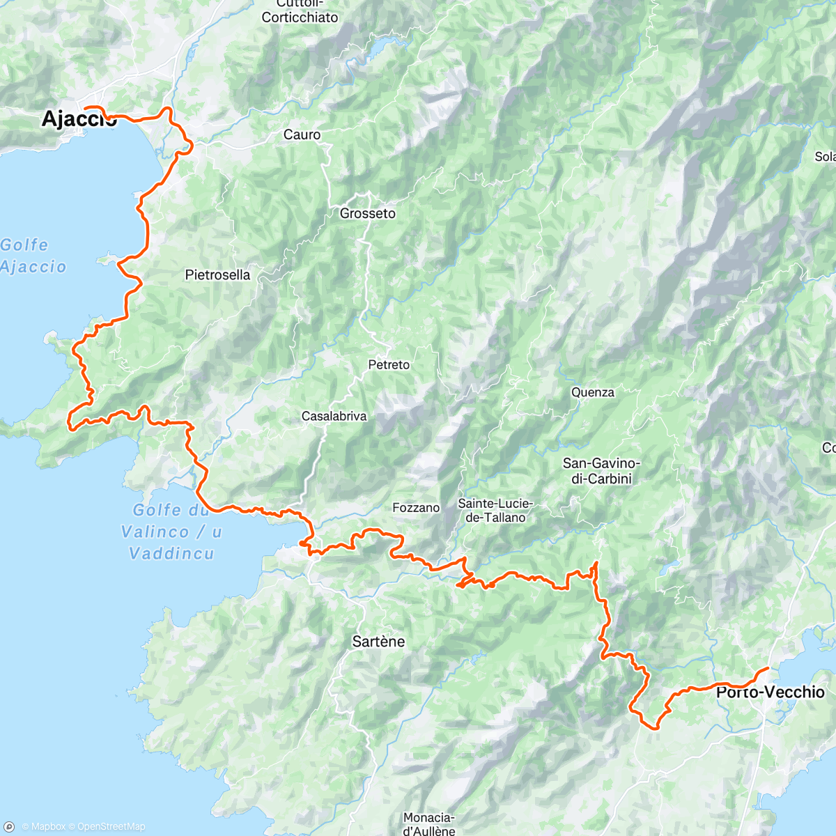Map of the activity, Sortie vélo le matin
