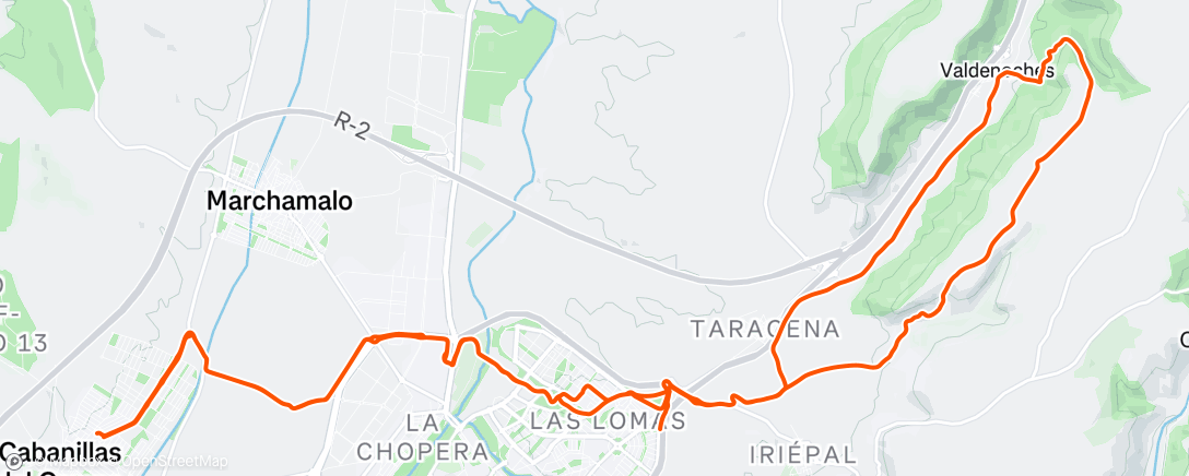 Map of the activity, Bicicleta de montaña matutina
