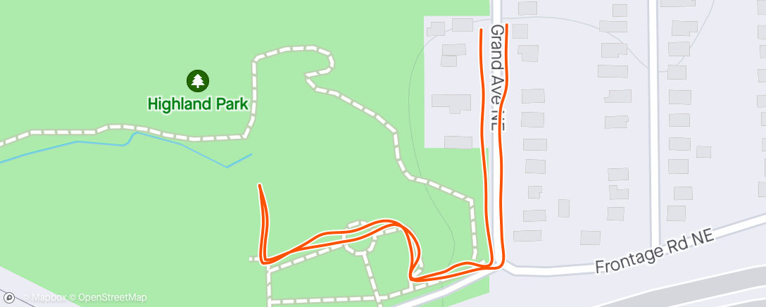 Map of the activity, ⛅ Evening Run