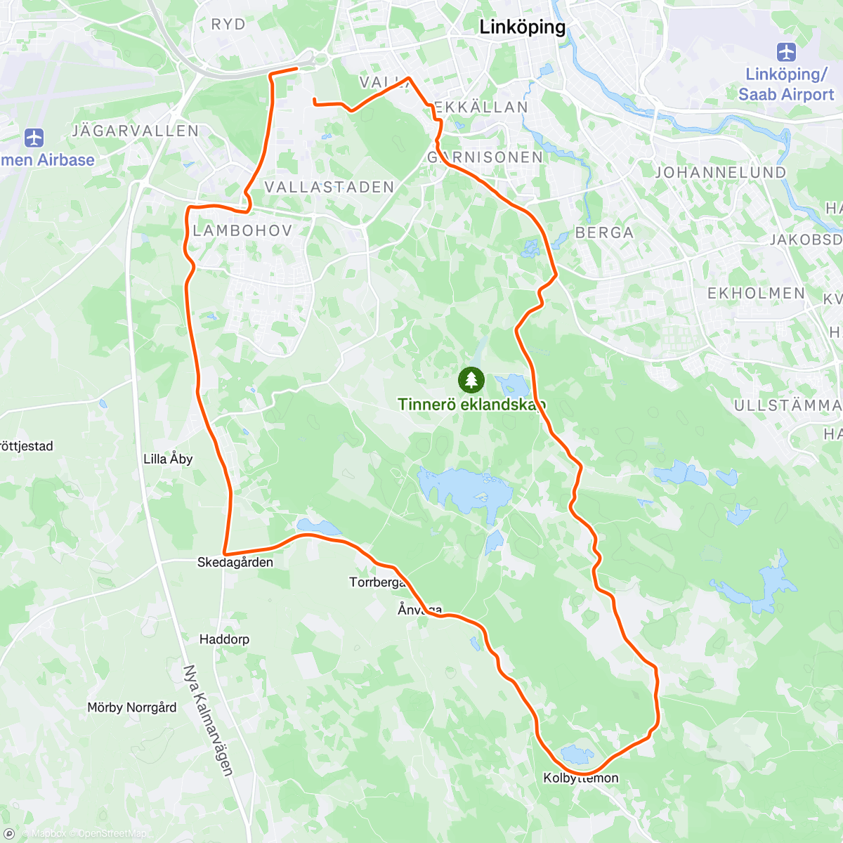 Map of the activity, Kvällsrull