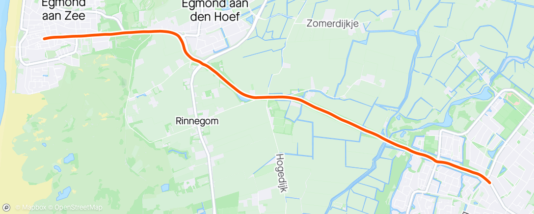 Map of the activity, Morning Run + duikkie