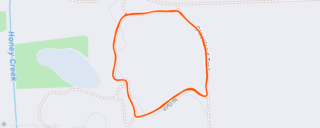 Map of the activity, Afternoon Run