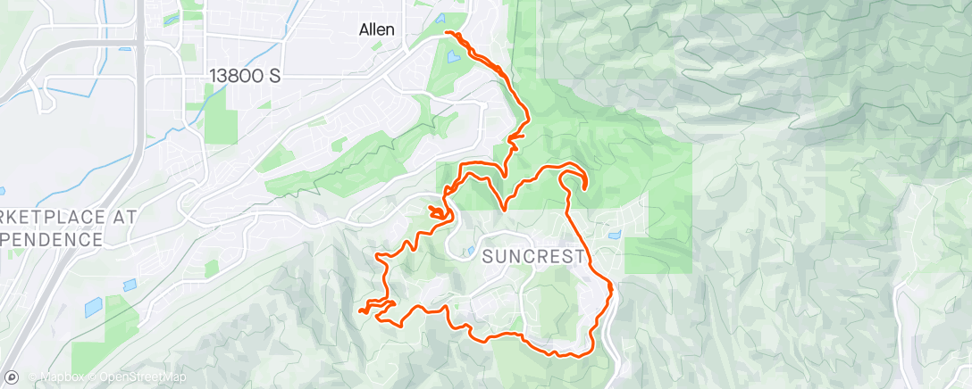 Map of the activity, Long way to the practice trails 😀