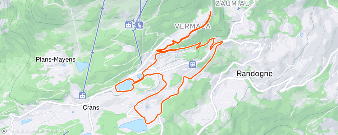 Map of the activity, Course à pied dans l'après-midi
