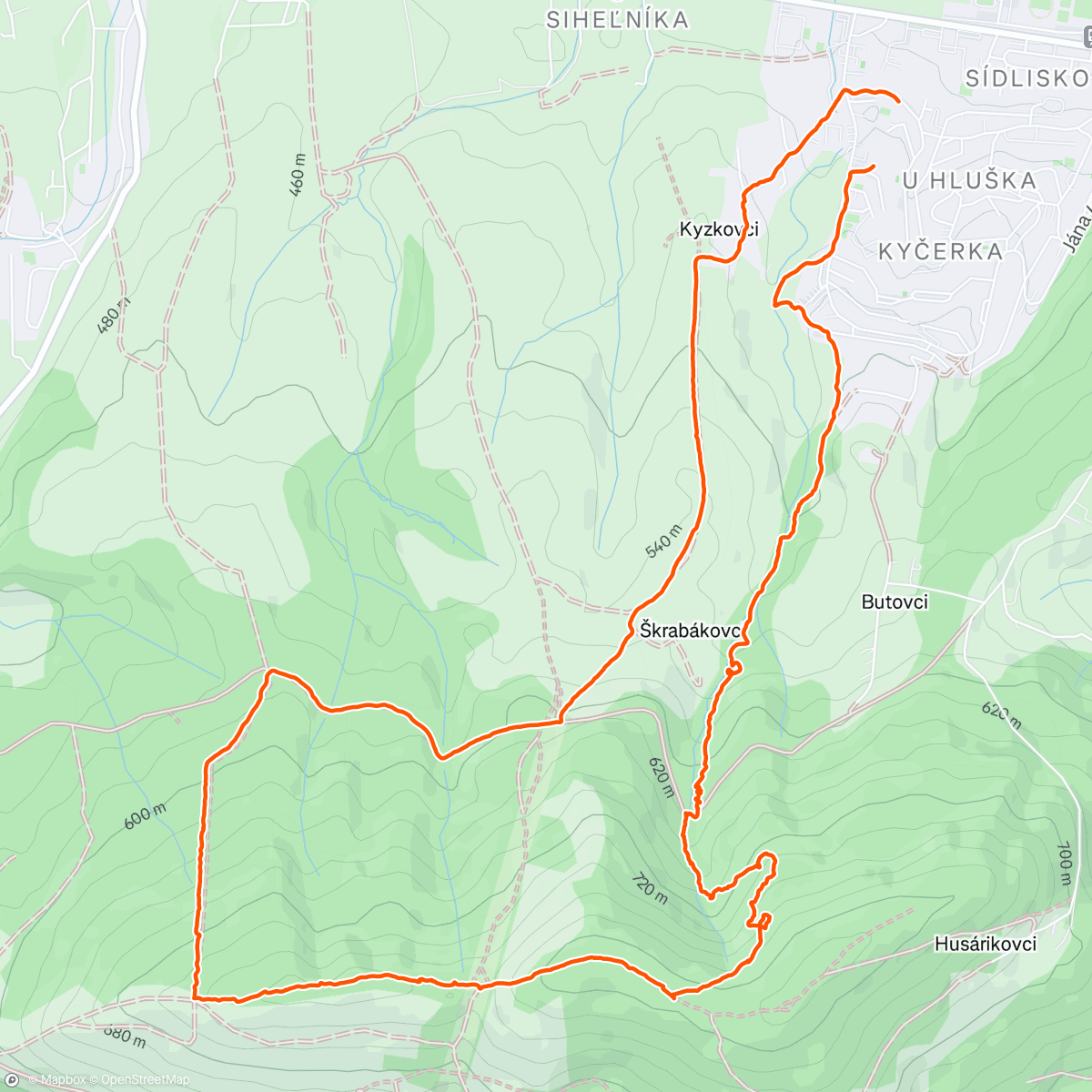 Map of the activity, ... zábavná Briava - novými srnčími chodníčkami🚶🐕⛅