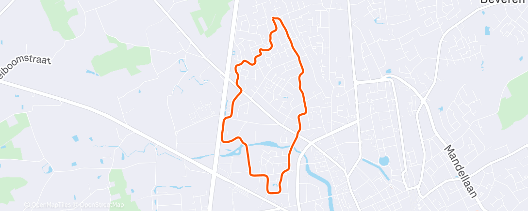 Map of the activity, Namiddagwandeling