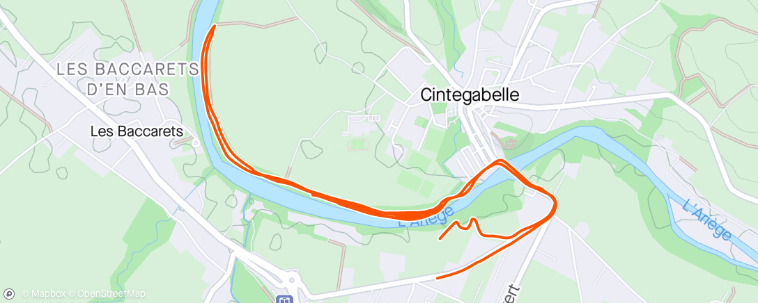 Map of the activity, Fractionné Cintegabelle